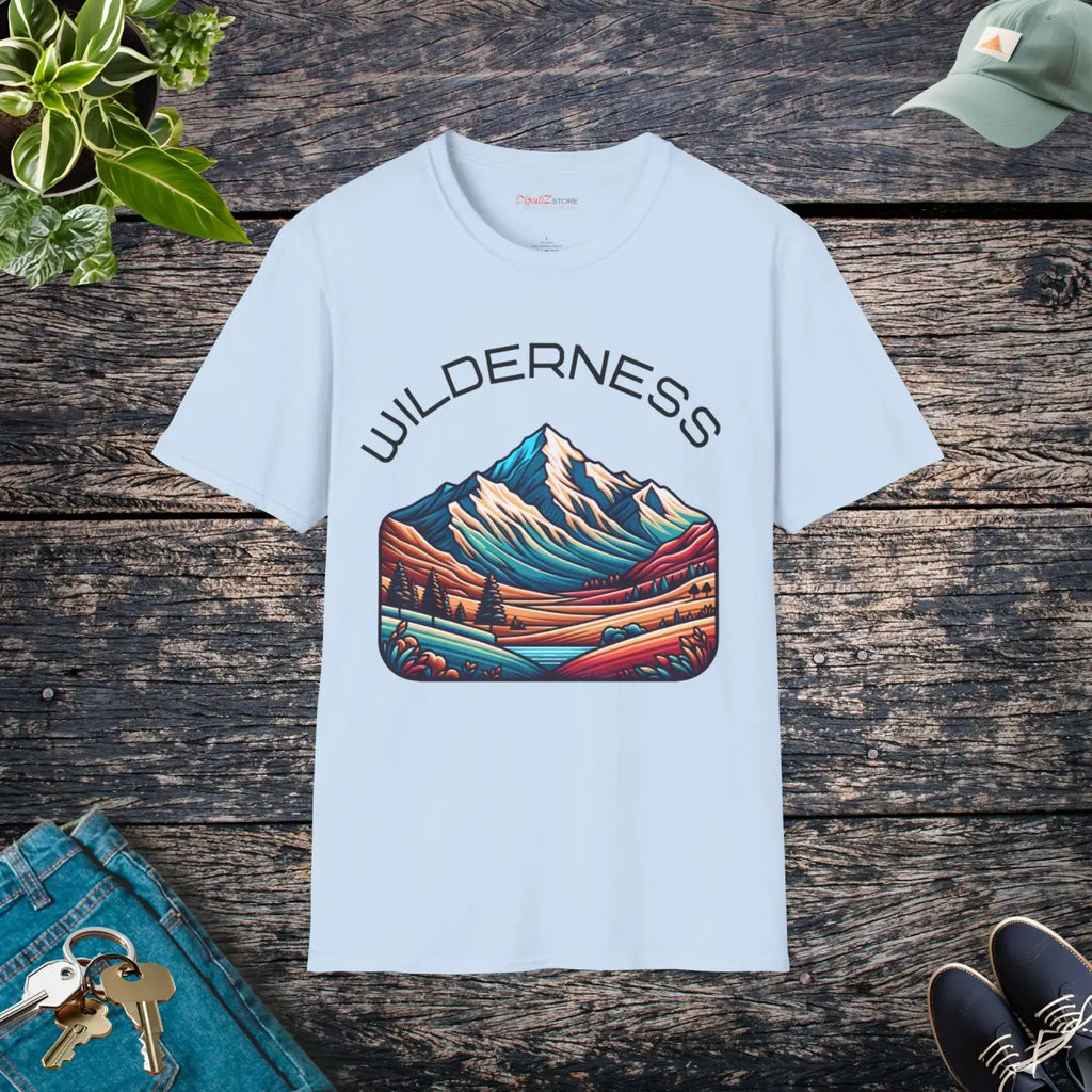Wilderness Traveler Unisex Softstyle T-Shirt - Adventure Ready - DipaliZ