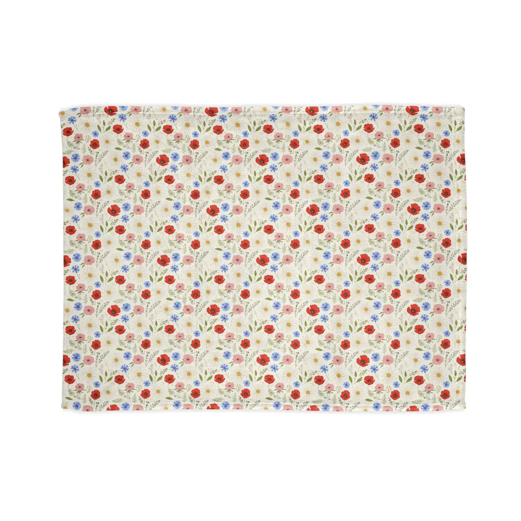 Soft Polyester Blanket - Wildflowers Pattern Minky - DipaliZ