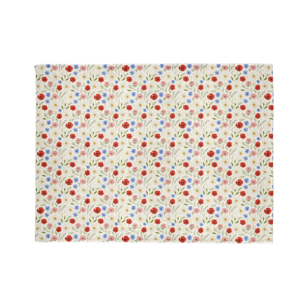 Soft Polyester Blanket - Wildflowers Pattern Minky - DipaliZ
