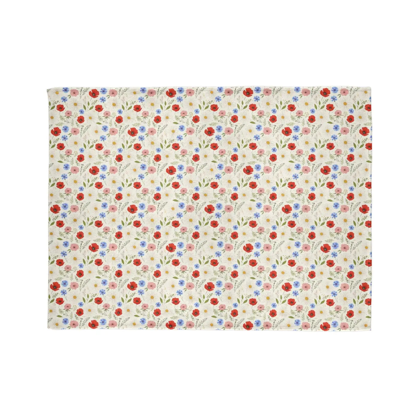 Soft Polyester Blanket - Wildflowers Pattern Minky - DipaliZ