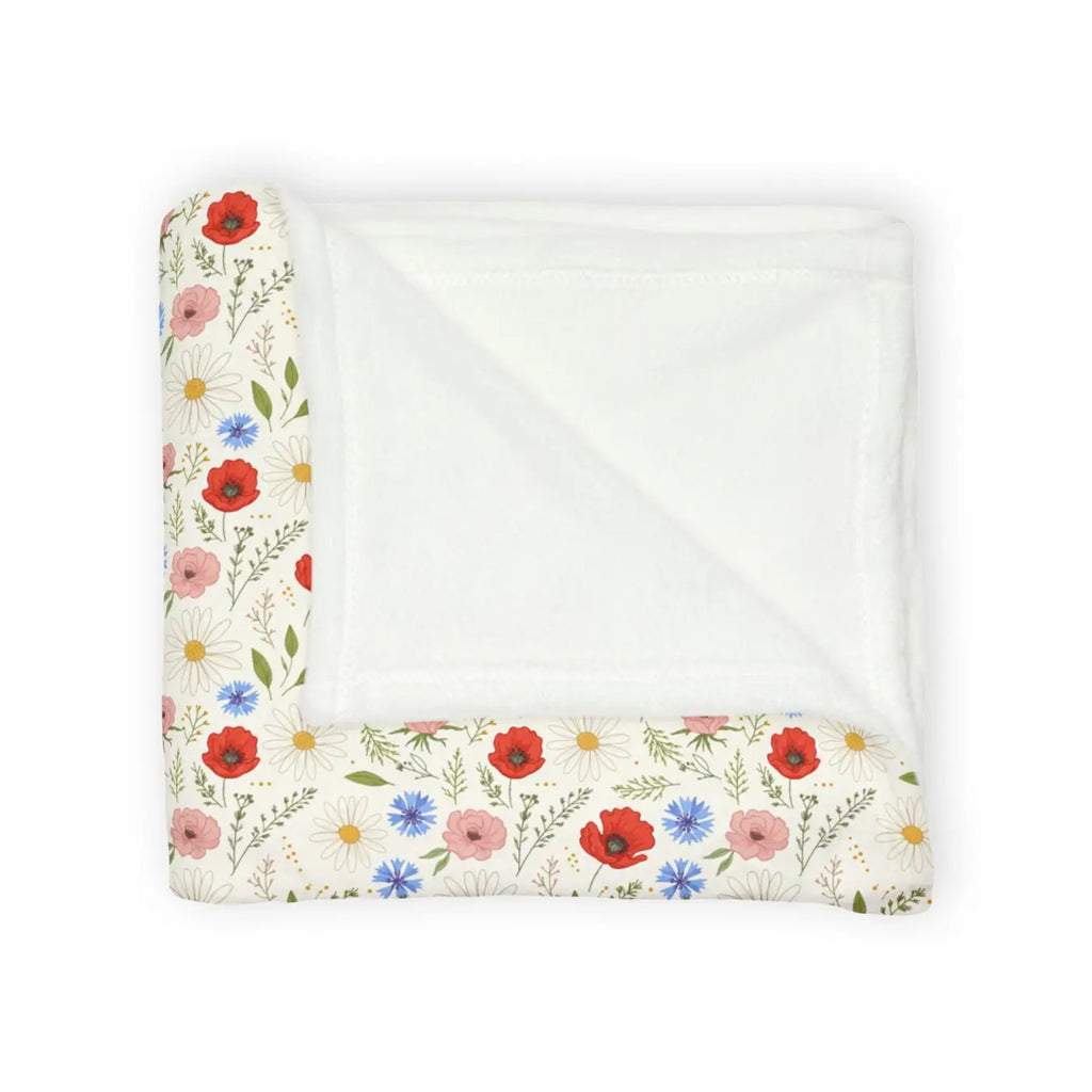 Soft Polyester Blanket - Wildflowers Pattern Minky - DipaliZ