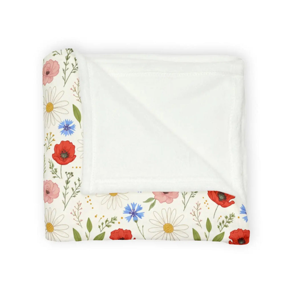 Soft Polyester Blanket - Wildflowers Pattern Minky - DipaliZ