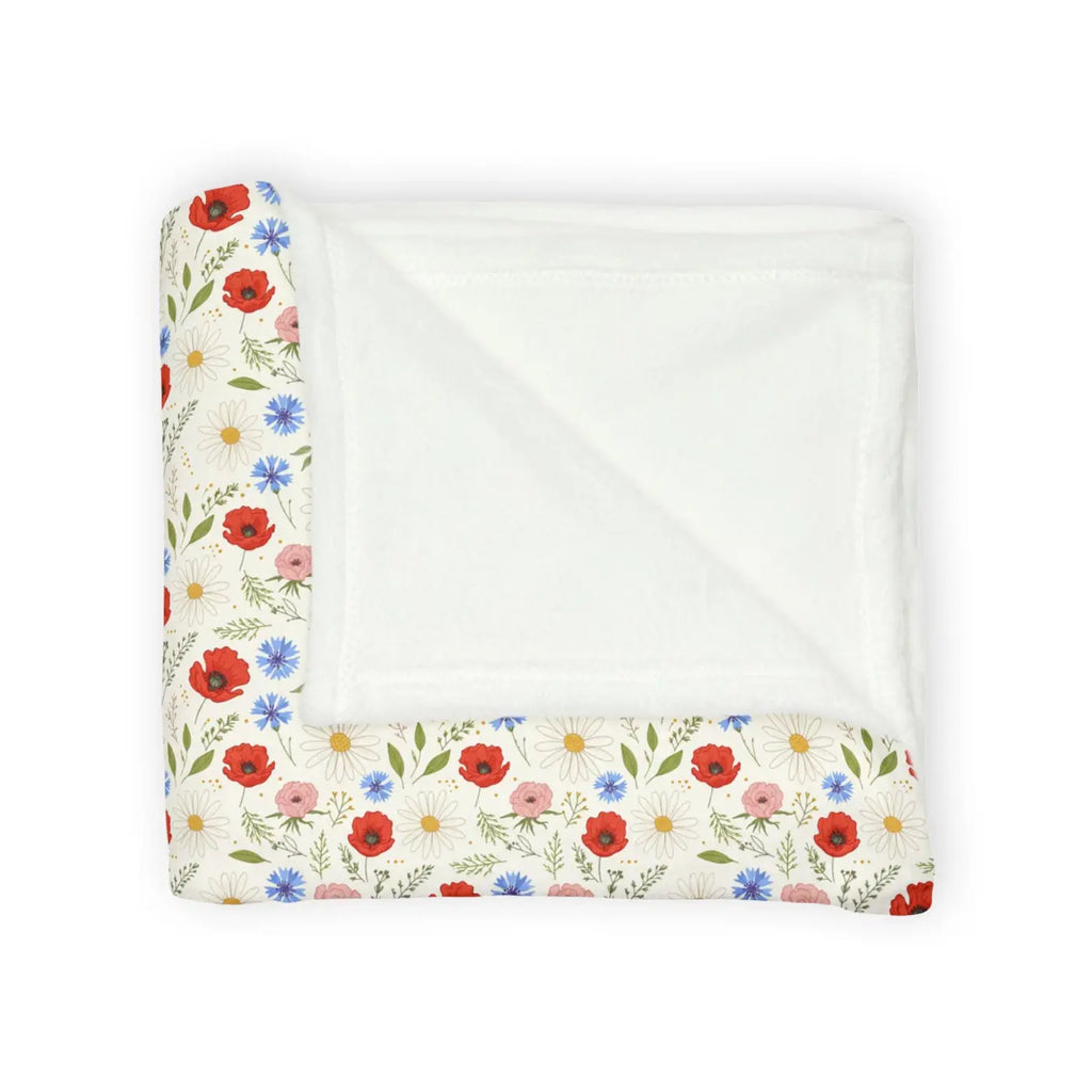 Soft Polyester Blanket - Wildflowers Pattern Minky - DipaliZ