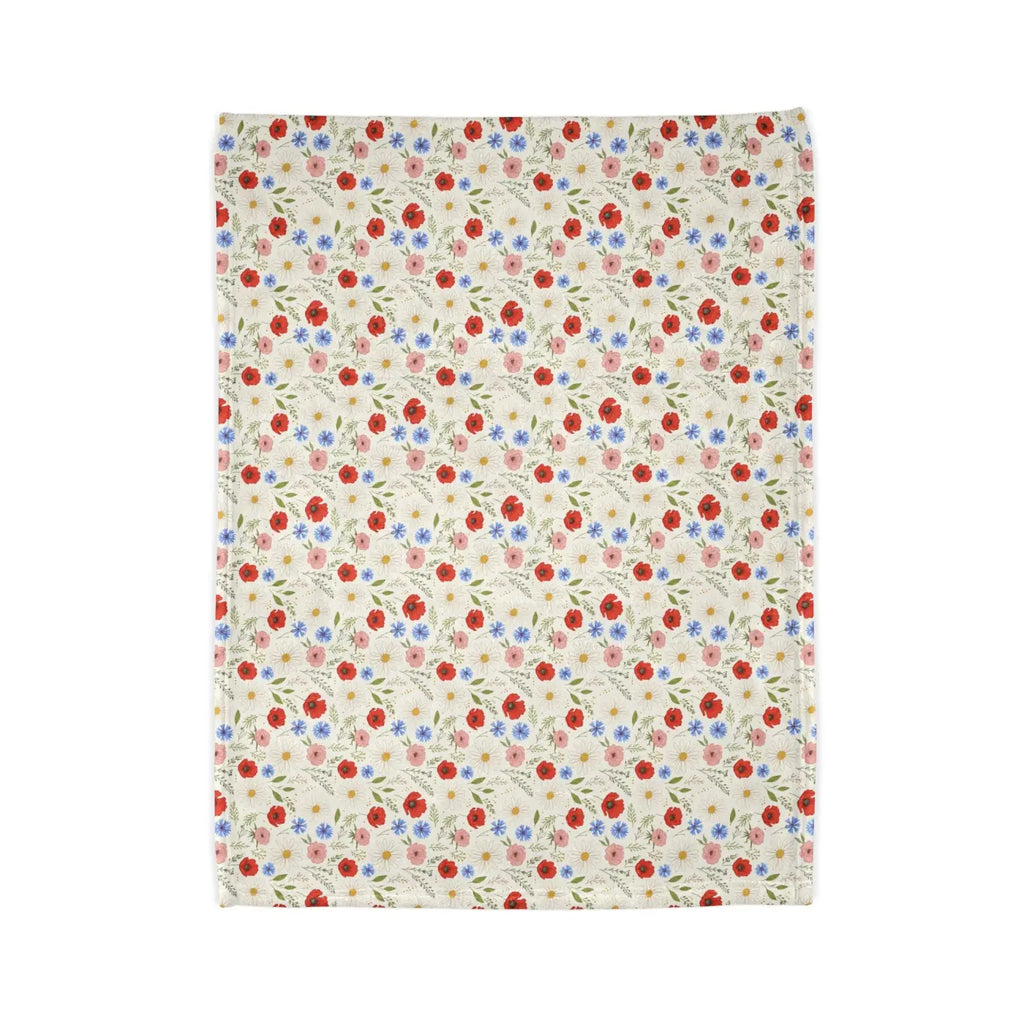 Soft Polyester Blanket - Wildflowers Pattern Minky - DipaliZ