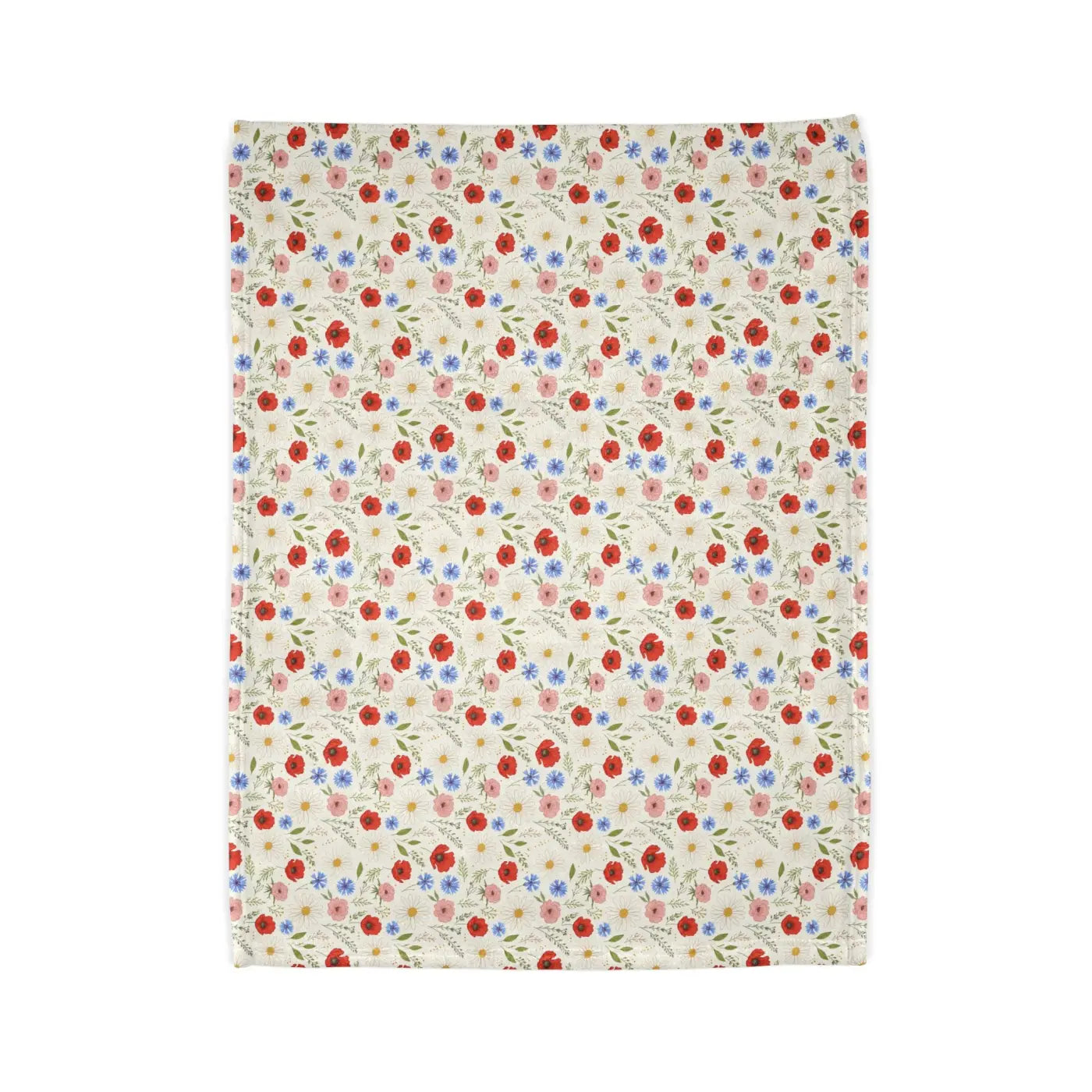 Soft Polyester Blanket - Wildflowers Pattern Minky - DipaliZ