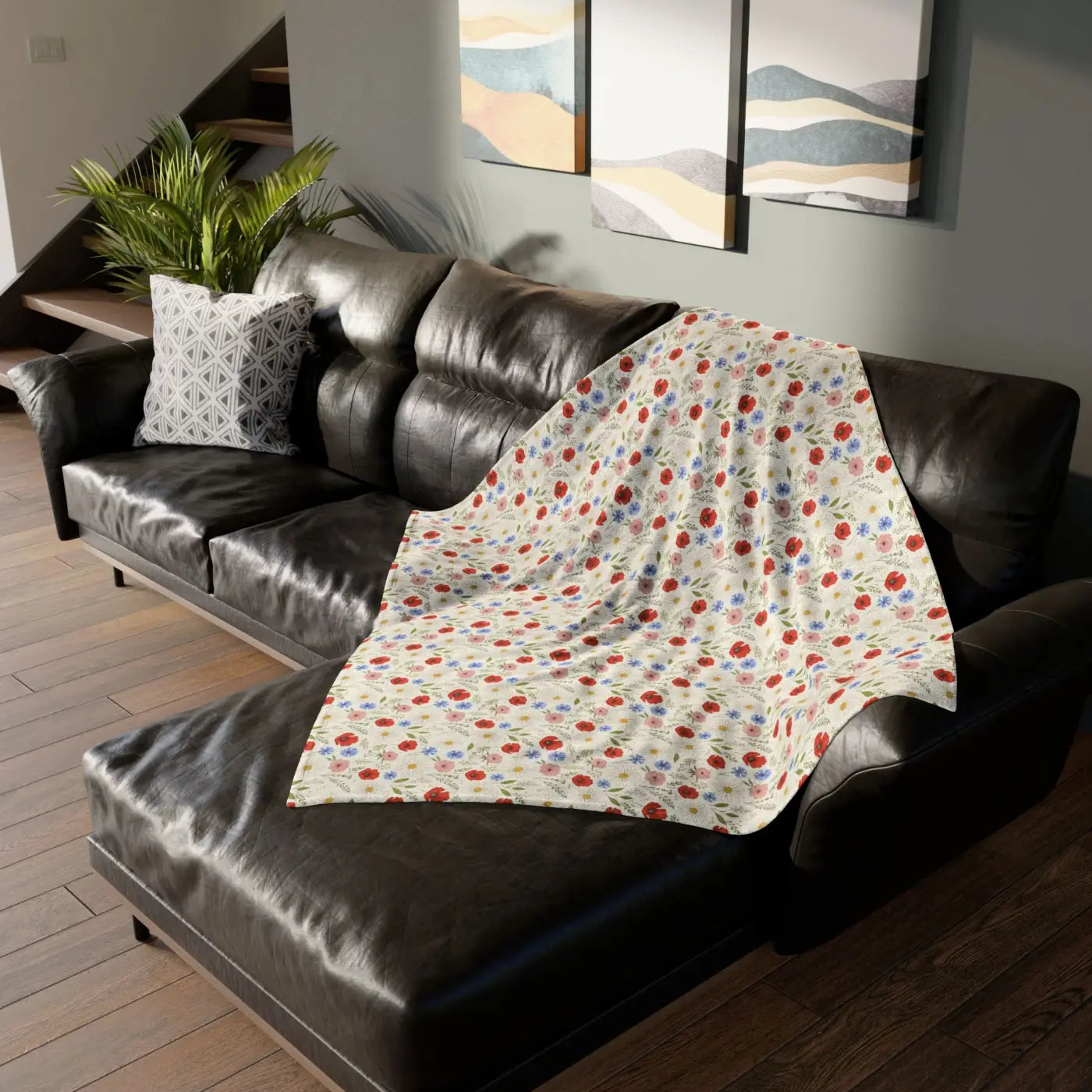 Soft Polyester Blanket - Wildflowers Pattern Minky - DipaliZ