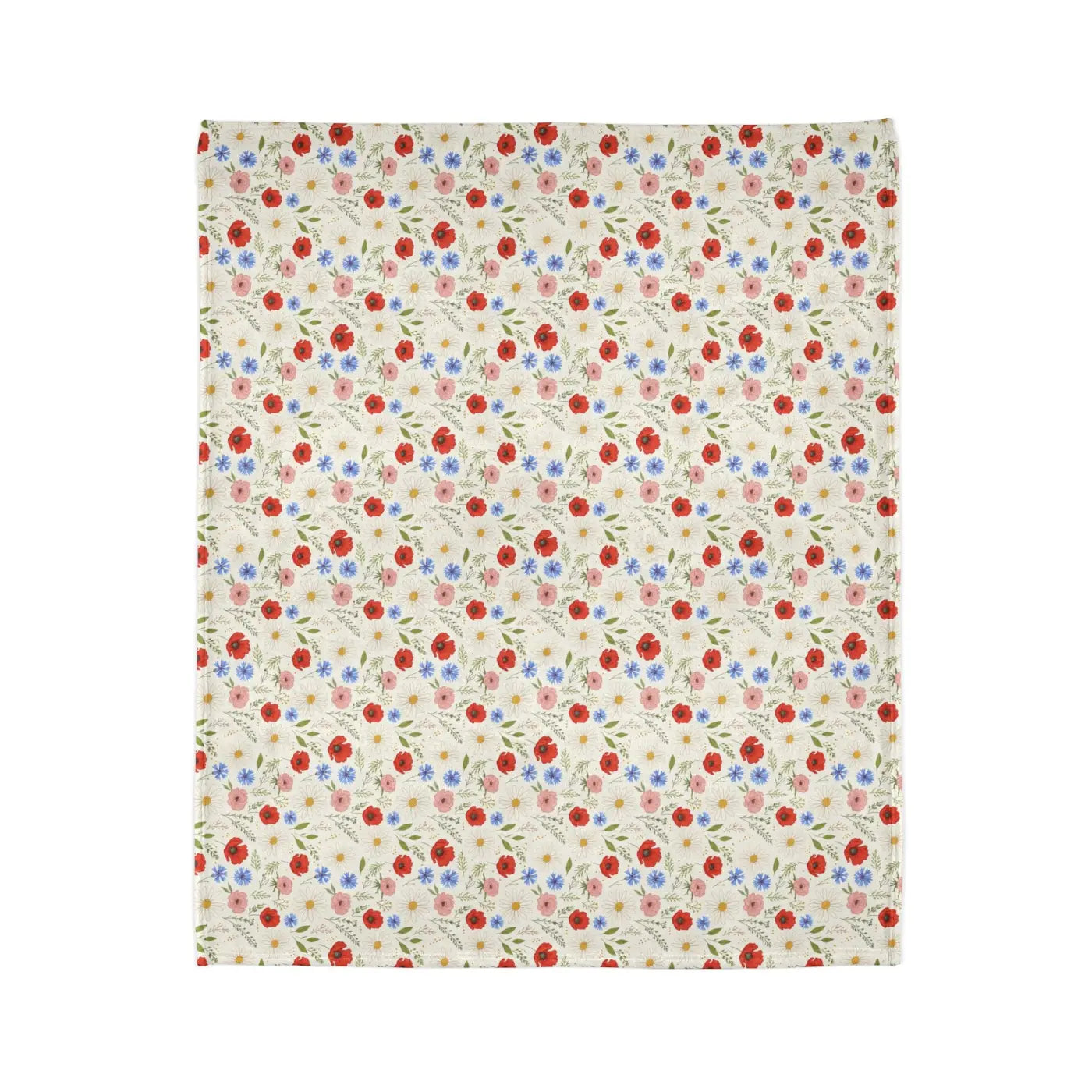 Soft Polyester Blanket - Wildflowers Pattern Minky - DipaliZ