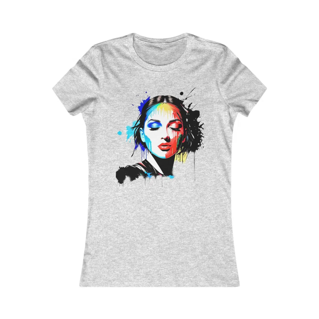 Women's Favorite Tee - Paint Illustration Design - DipaliZ