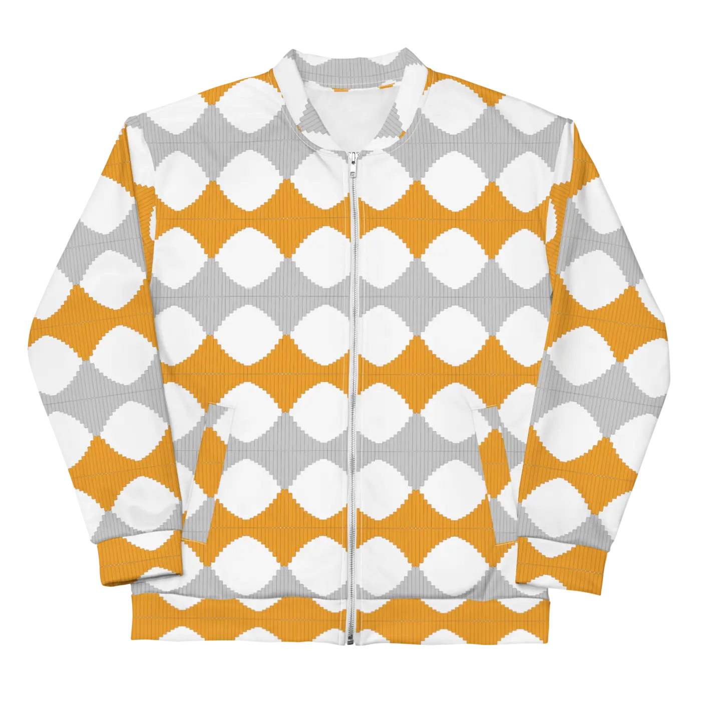 Unisex Bomber Jacket - Yellow Pattern Bold Style - DipaliZ