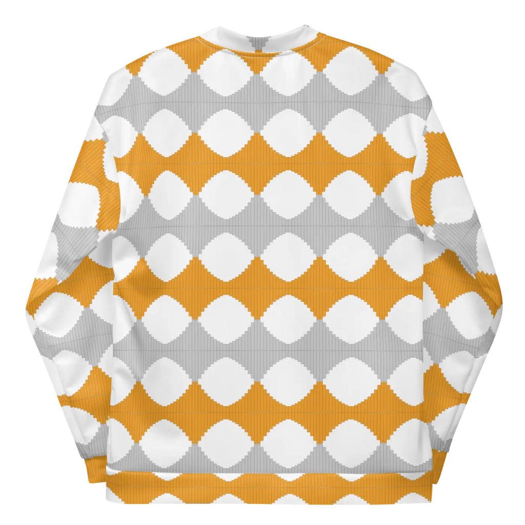Unisex Bomber Jacket - Yellow Pattern Bold Style - DipaliZ