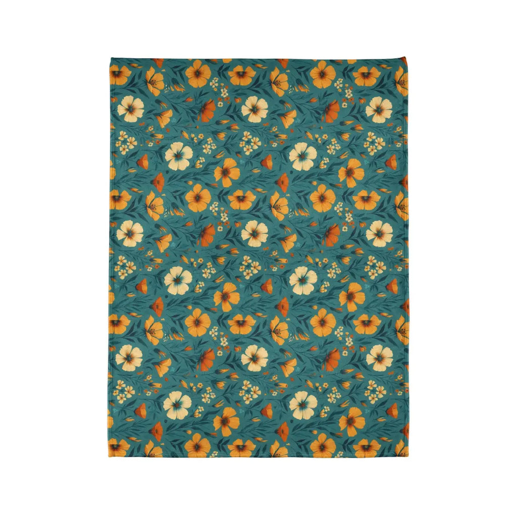 Wildflower Blanket - Yellow Blooms Soft Polyester - DipaliZ