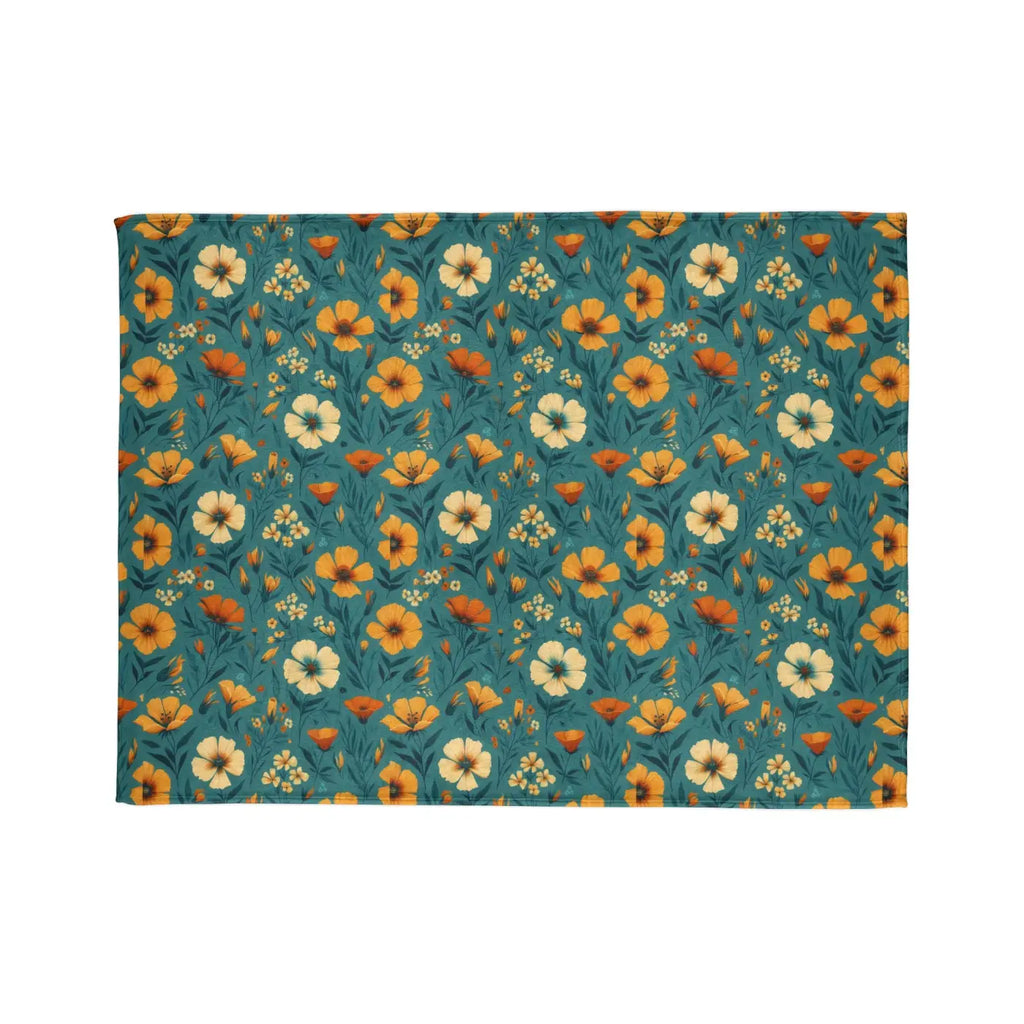 Wildflower Blanket - Yellow Blooms Soft Polyester - DipaliZ