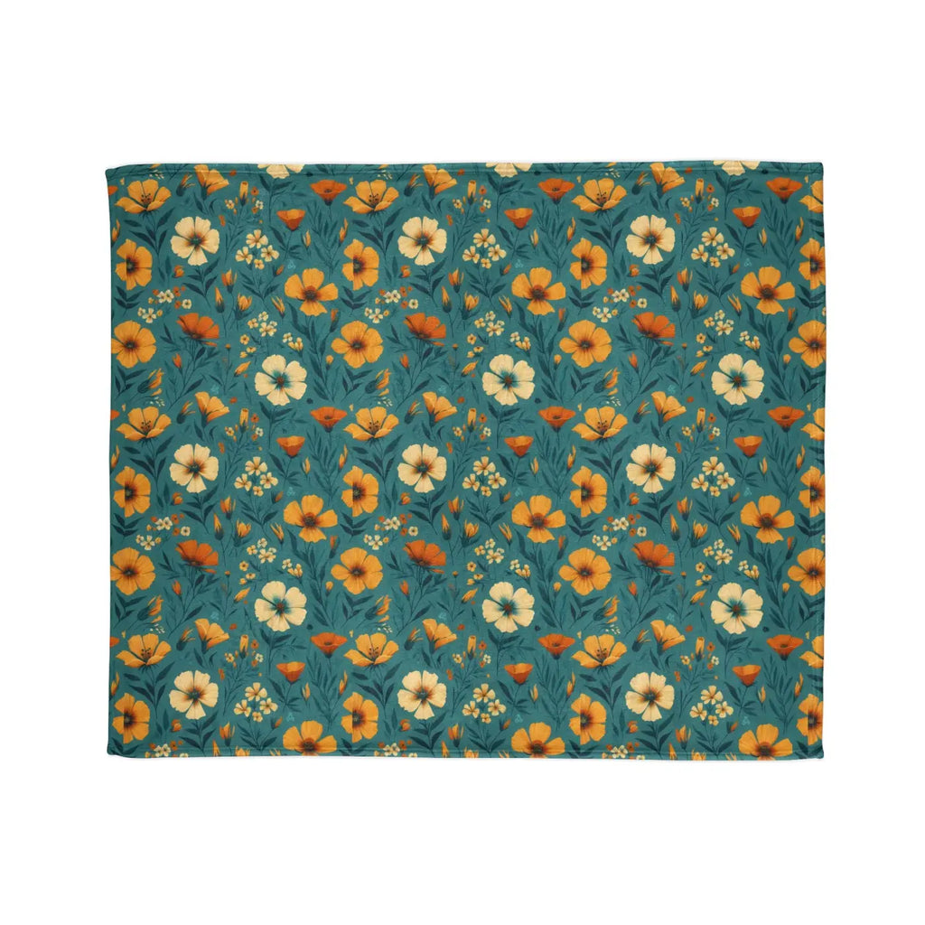 Wildflower Blanket - Yellow Blooms Soft Polyester - DipaliZ
