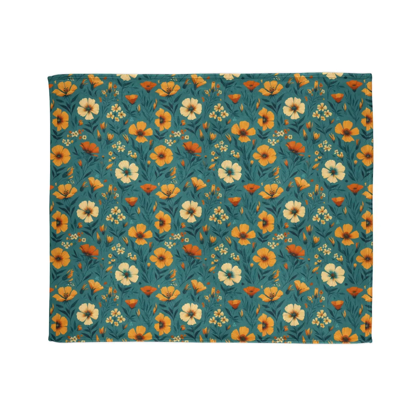 Wildflower Blanket - Yellow Blooms Soft Polyester - DipaliZ