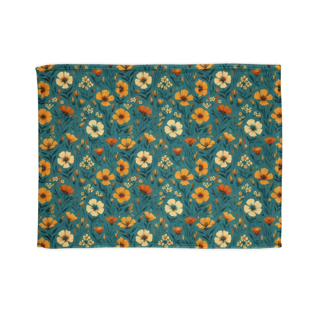 Wildflower Blanket - Yellow Blooms Soft Polyester - DipaliZ