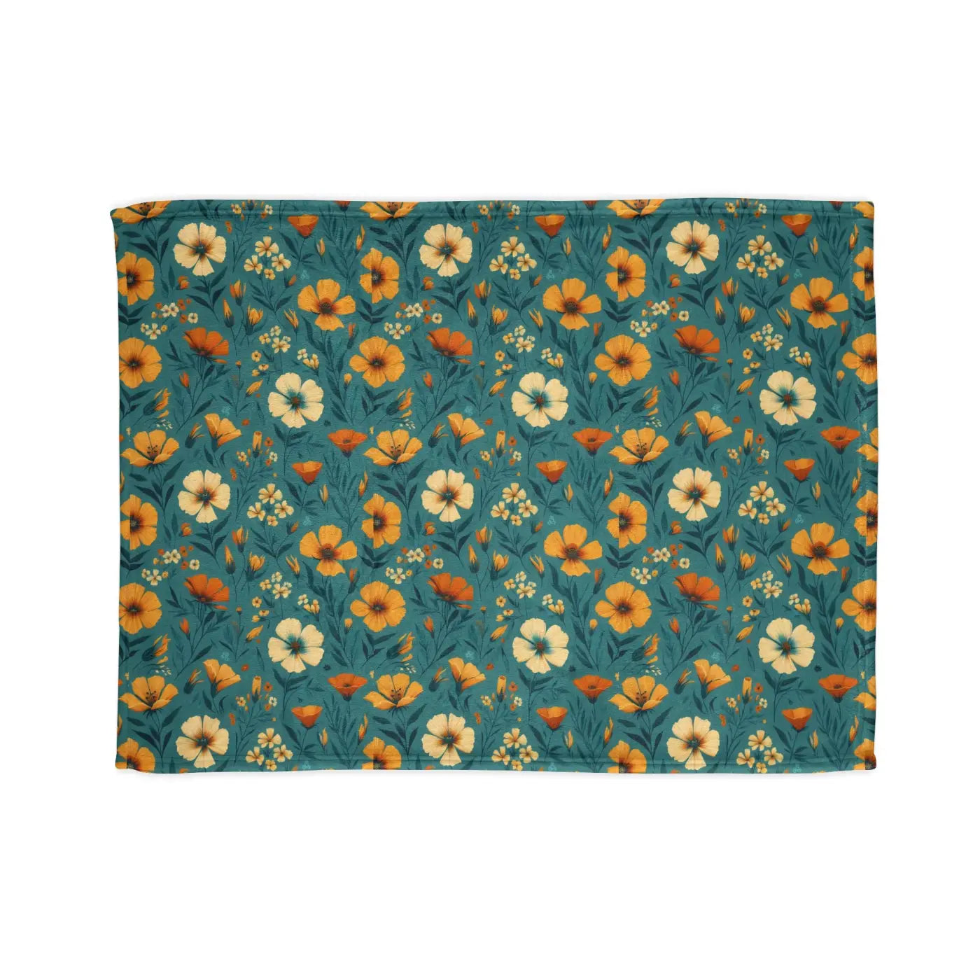 Wildflower Blanket - Yellow Blooms Soft Polyester - DipaliZ