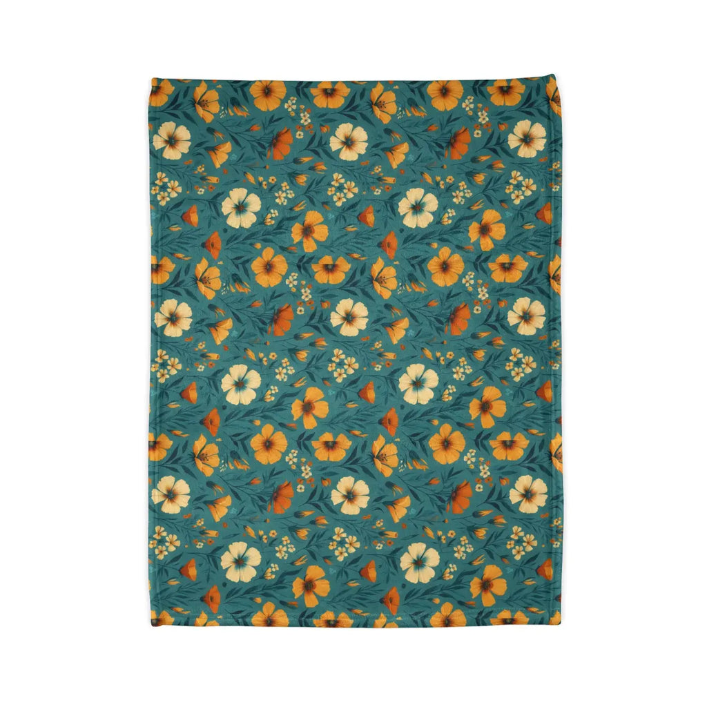 Wildflower Blanket - Yellow Blooms Soft Polyester - DipaliZ