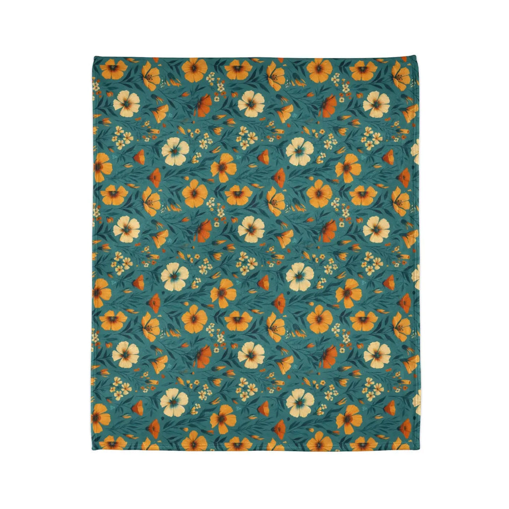 Wildflower Blanket - Yellow Blooms Soft Polyester - DipaliZ