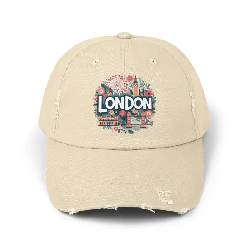 Distressed Cotton Twill Hat - Adjustable Metal D-Ring - DipaliZ