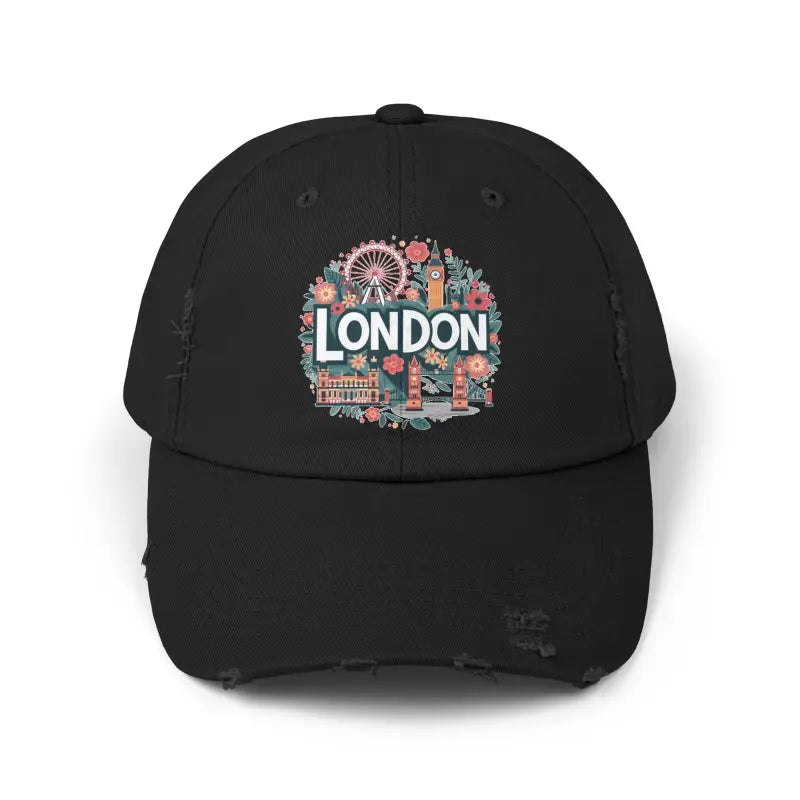 Distressed Cotton Twill Hat - Adjustable Metal D-Ring - DipaliZ