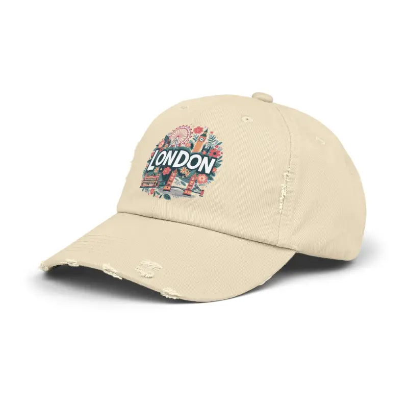 Distressed Cotton Twill Hat - Adjustable Metal D-Ring - DipaliZ