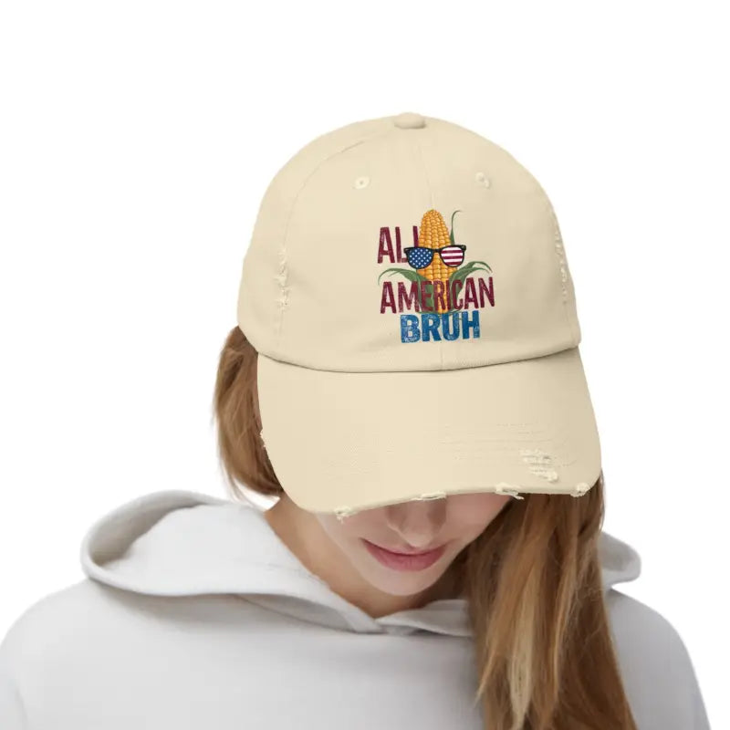Distressed Delights Hat - Premium Cotton Twill Urban Style - DipaliZ