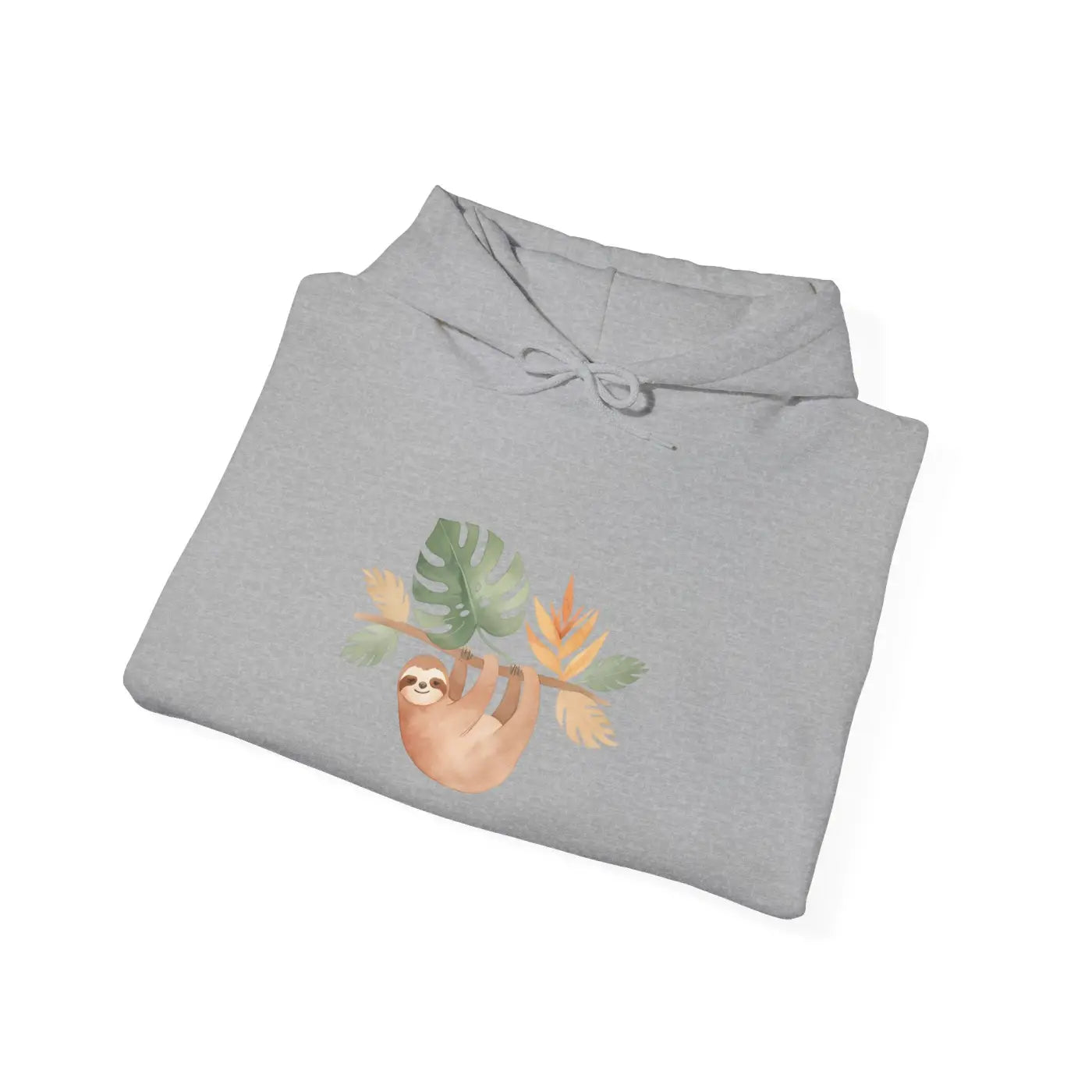 Tropical Sloth Hoodie - Double-Lined Hood Comfort - DipaliZ