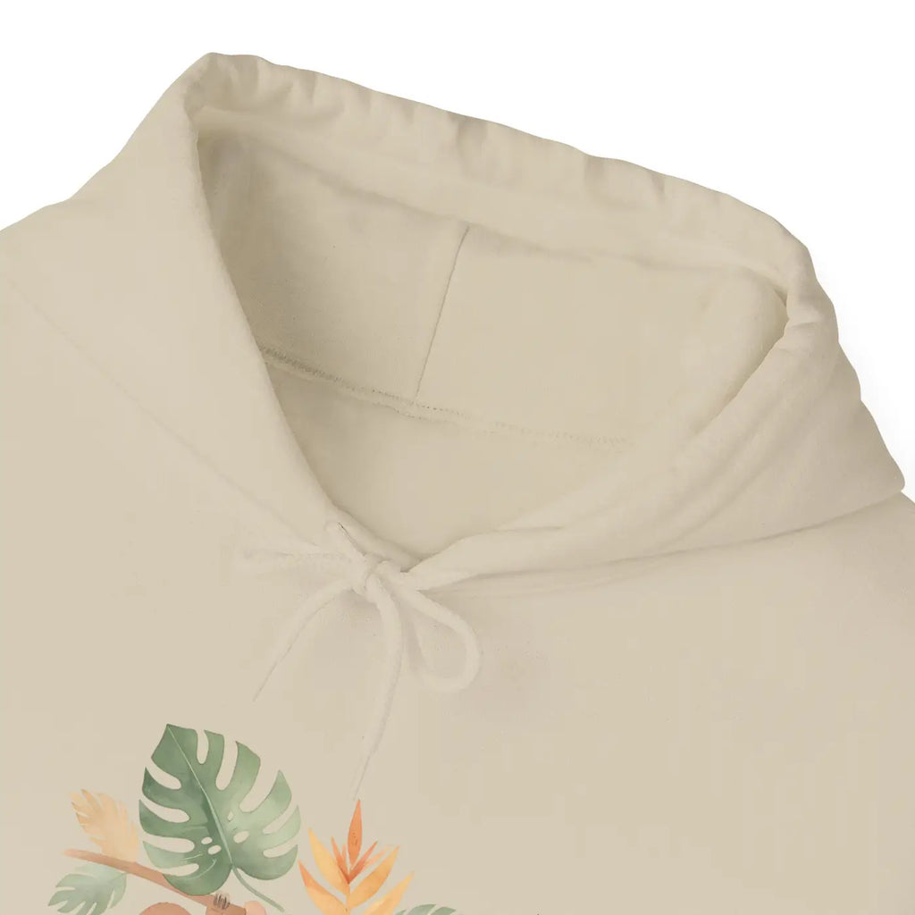 Tropical Sloth Hoodie - Double-Lined Hood Comfort - DipaliZ