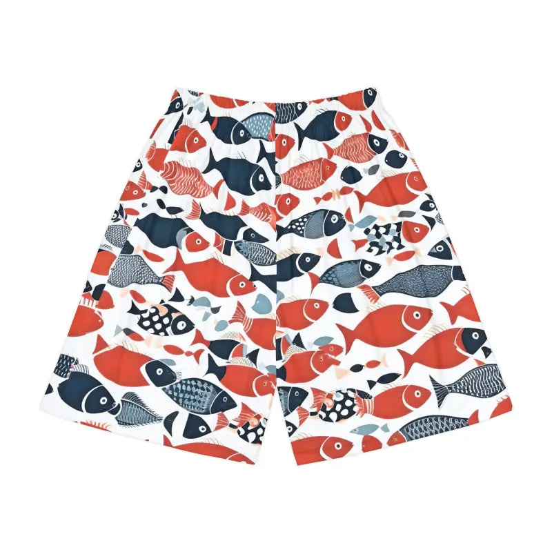 Colorful Fishes Mens Sports Shorts - Athletic Swimwear - DipaliZ
