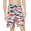 Colorful Fishes Mens Sports Shorts - Athletic Swimwear - DipaliZ