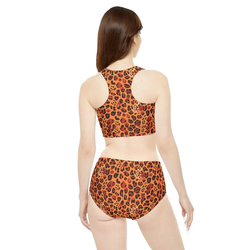 Cheetah Print Bikini Set - 4-Way Stretch Fabric - DipaliZ
