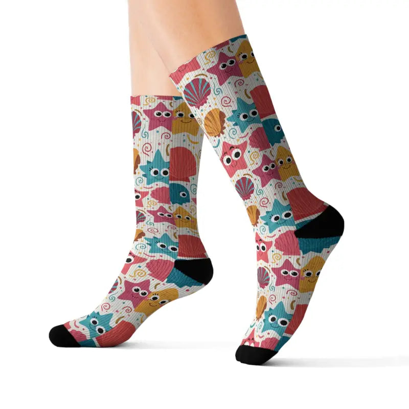 Starfishes and Sea Shells Socks - Eco-Friendly Gifts - DipaliZ