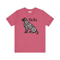 Dog Flowers Unisex Jersey Short Sleeve Tee - DipaliZ