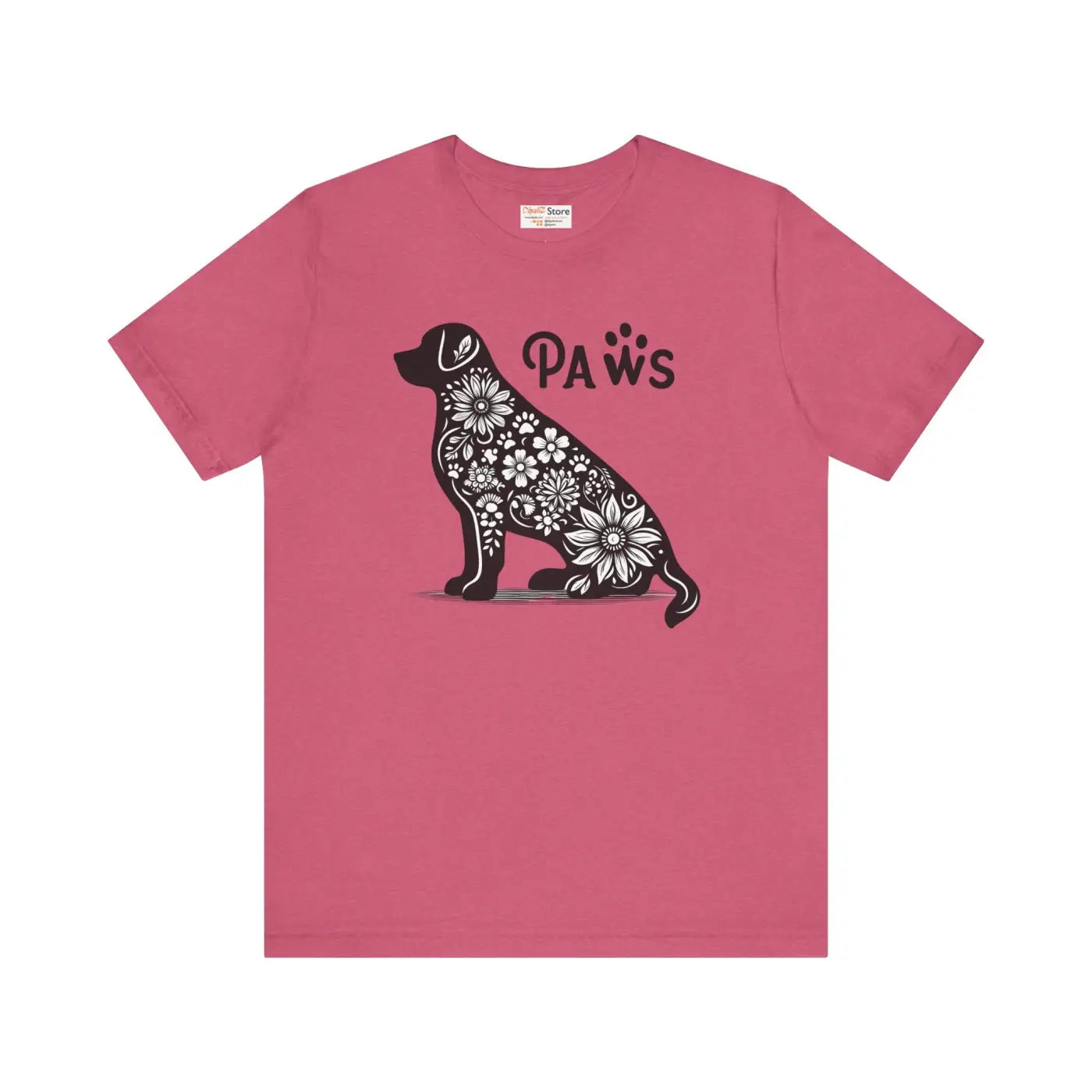 Dog Flowers Unisex Jersey Short Sleeve Tee - DipaliZ