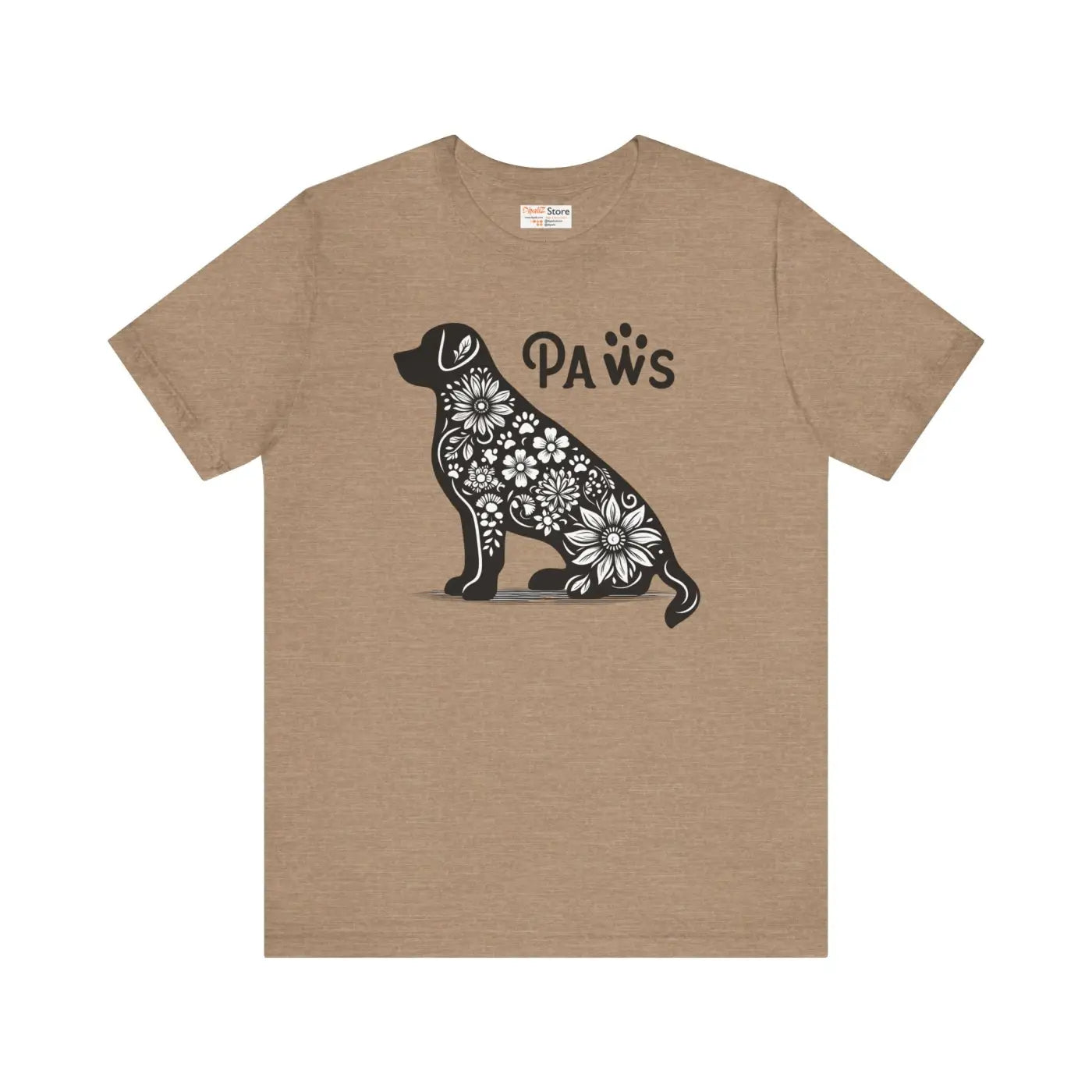 Dog Flowers Unisex Jersey Short Sleeve Tee - DipaliZ