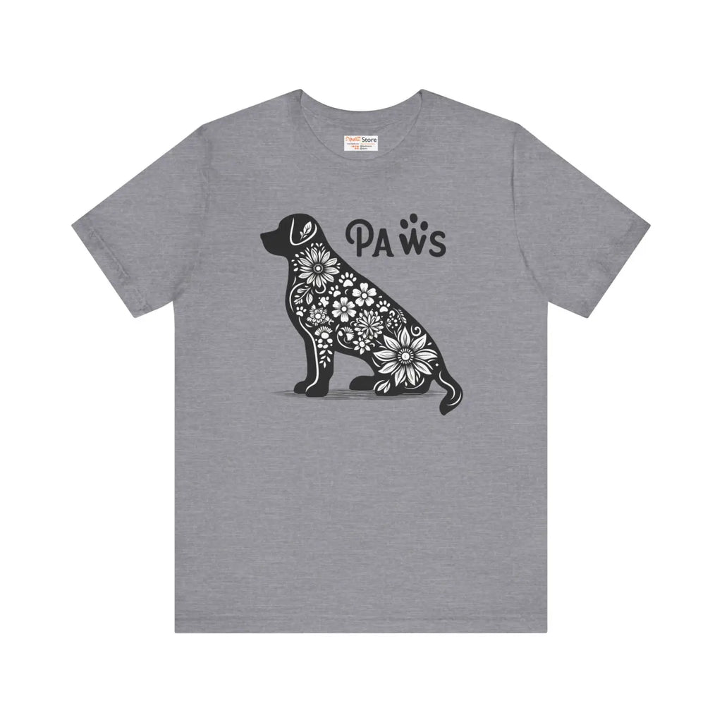 Dog Flowers Unisex Jersey Short Sleeve Tee - DipaliZ