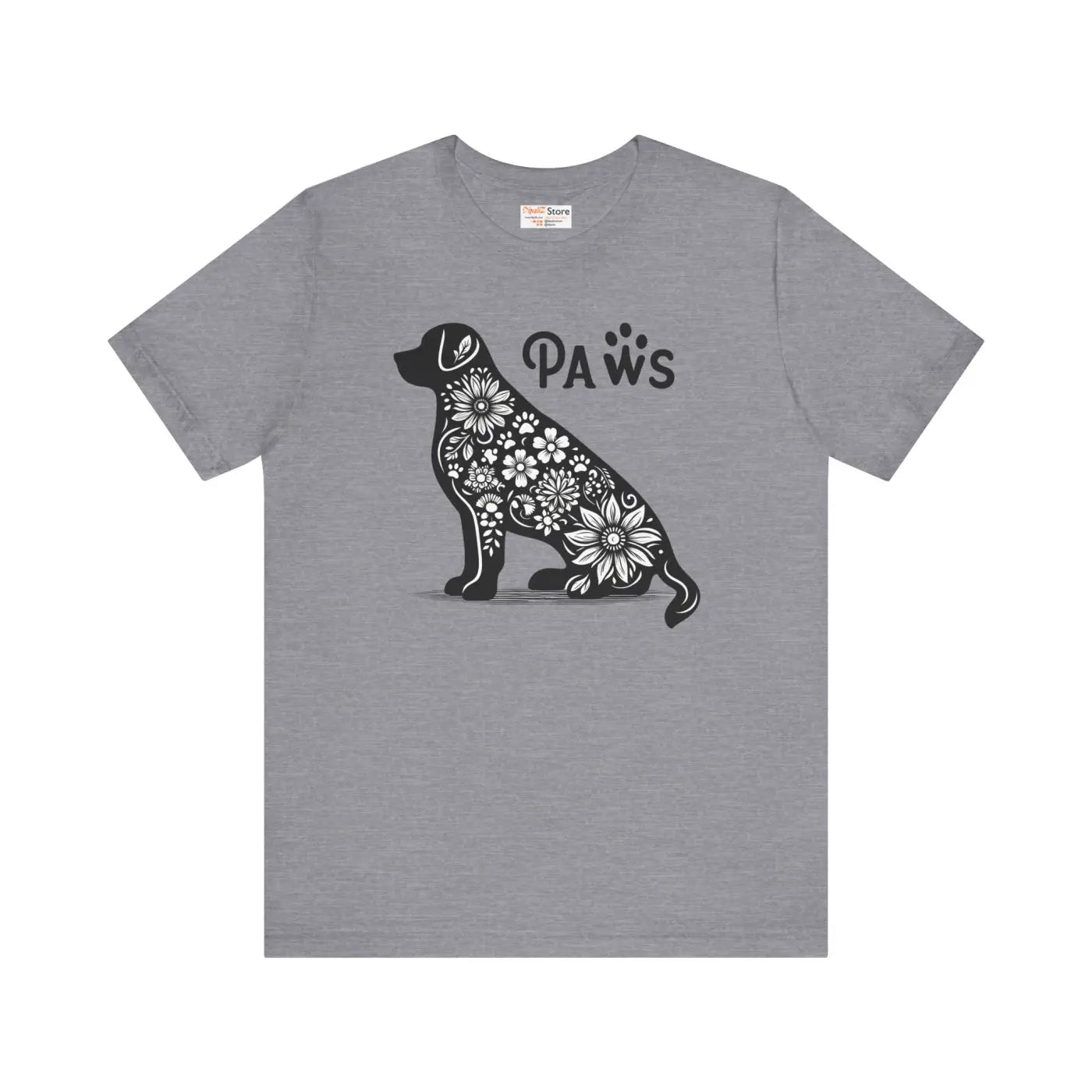 Dog Flowers Unisex Jersey Short Sleeve Tee - DipaliZ