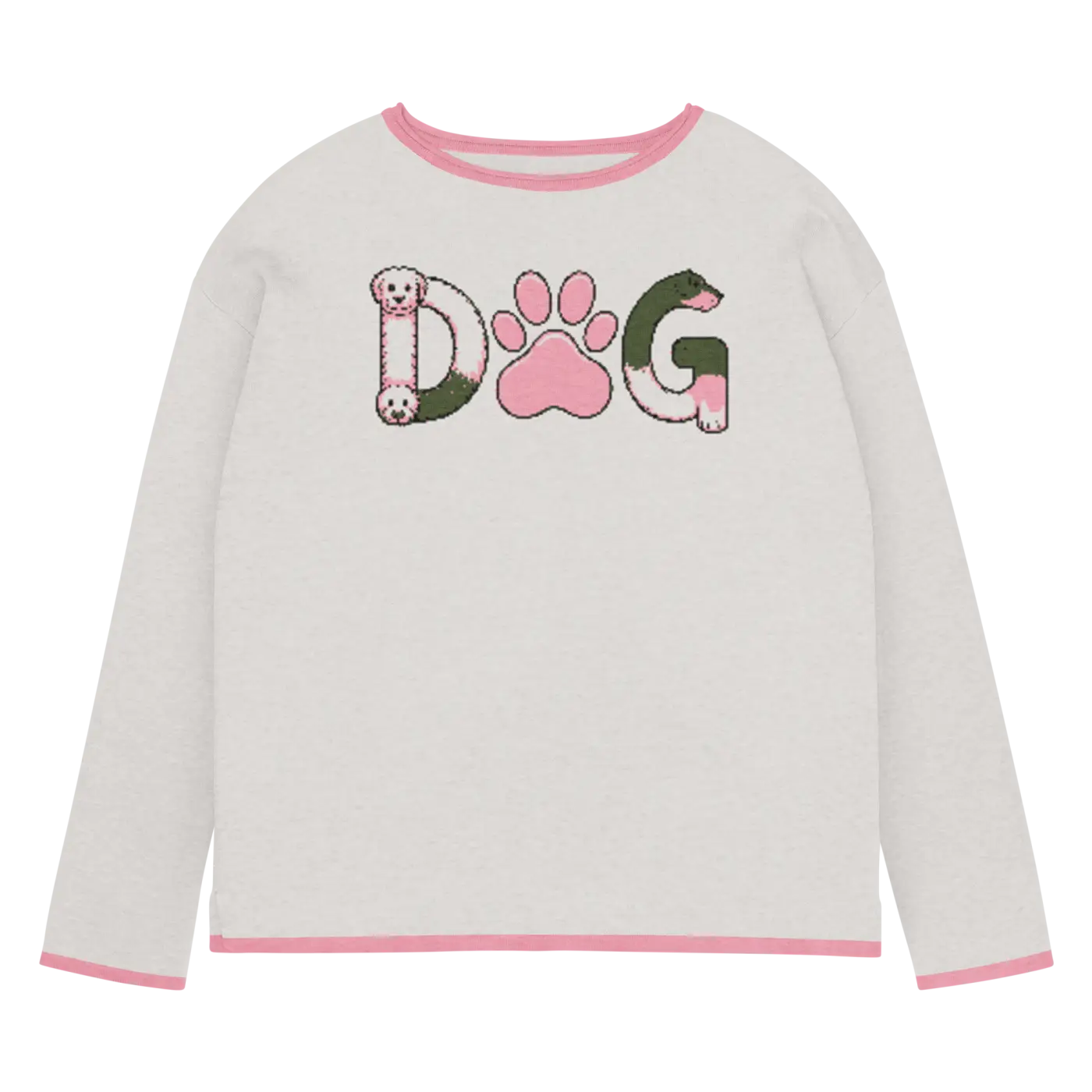 Dog Lover Knitted Crew Sweater - Canine Style Comfort - DipaliZ