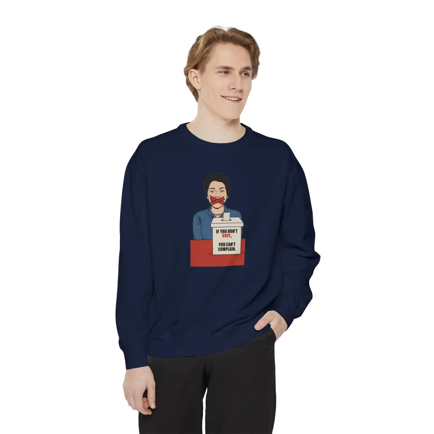 Luxurious Garment-Dyed Sweatshirt - Relaxed Fit Ring-Spun Cotton - DipaliZ