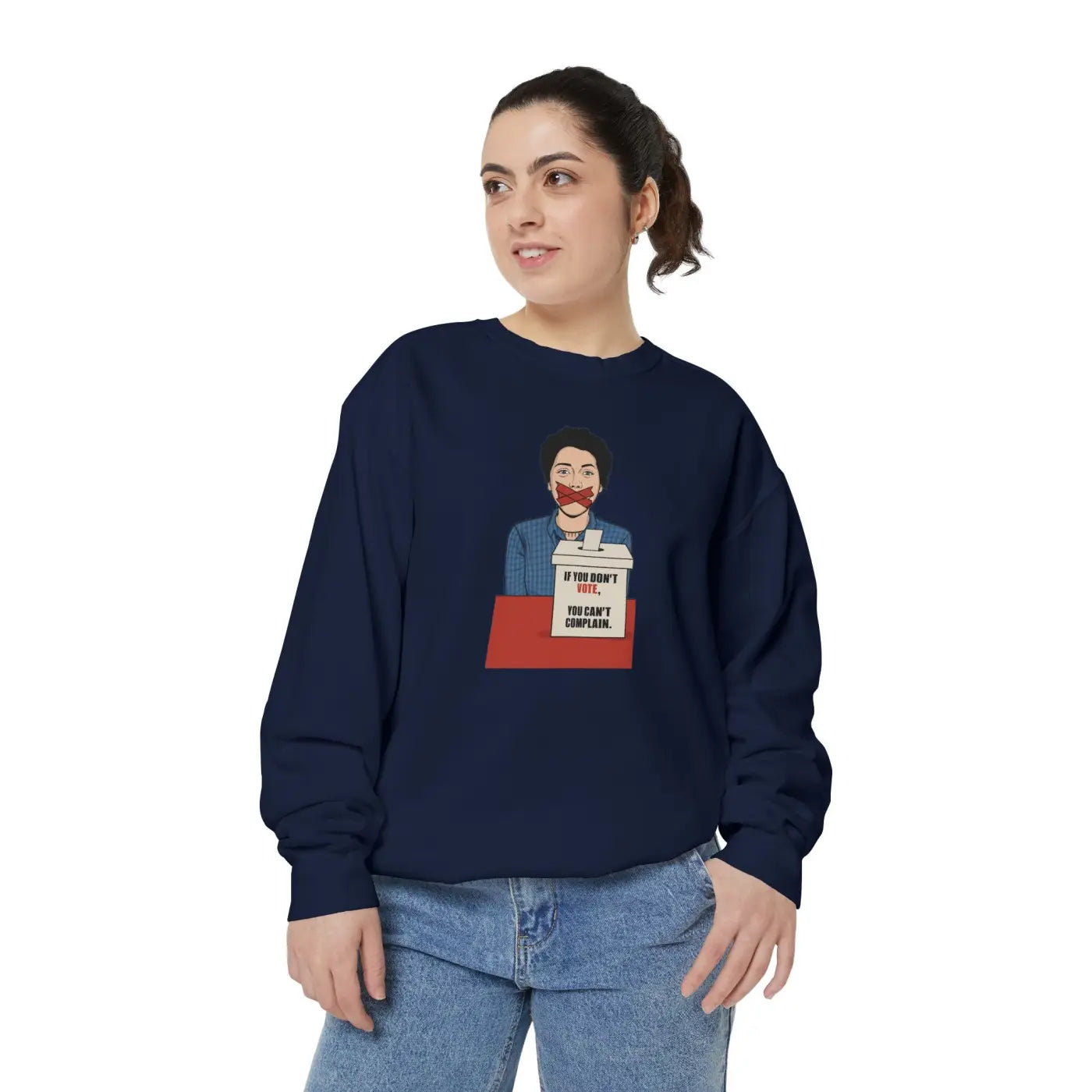 Luxurious Garment-Dyed Sweatshirt - Relaxed Fit Ring-Spun Cotton - DipaliZ