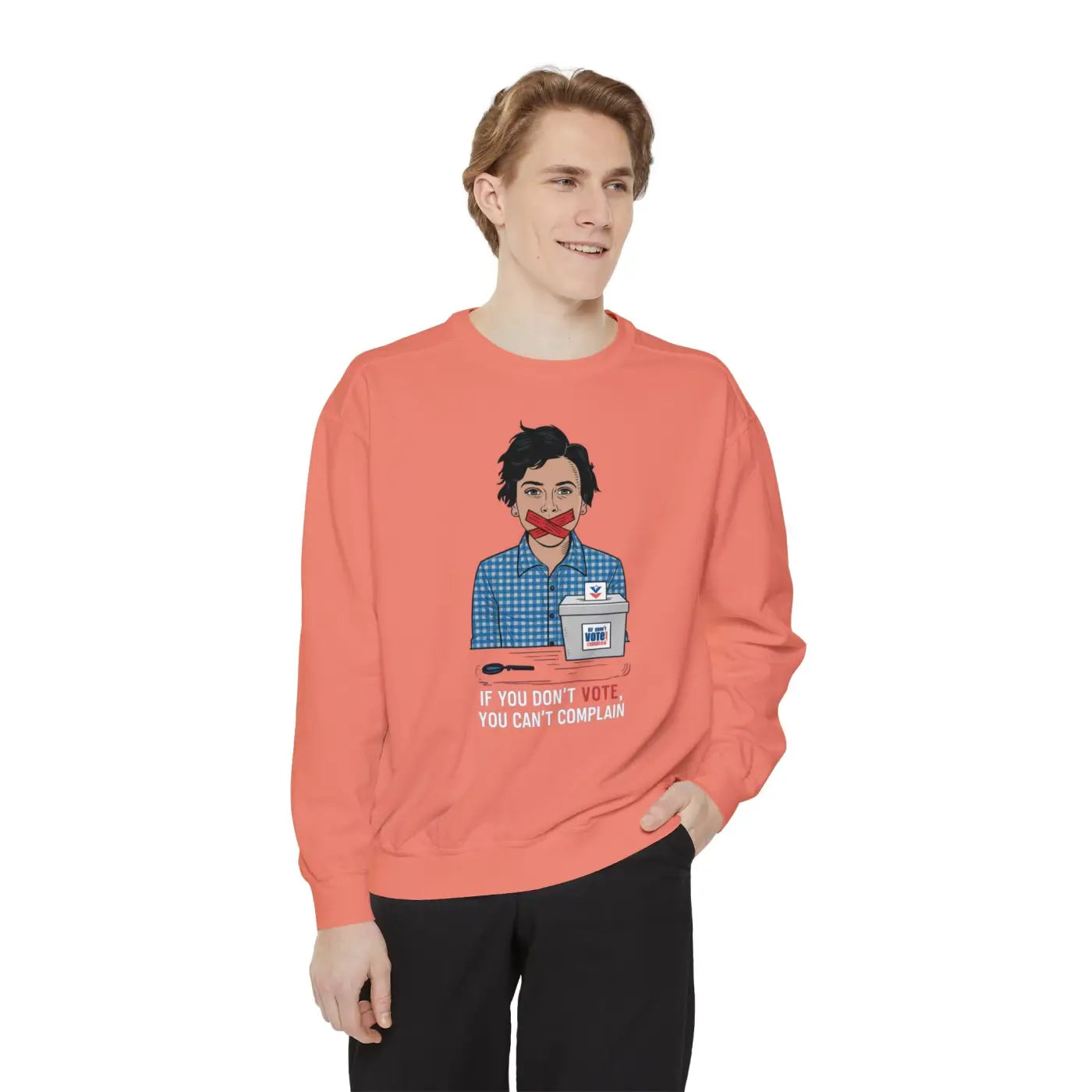 Vote and Complain Color-Blast Sweatshirt - Bold Statement - DipaliZ