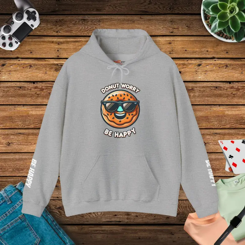 Happy Hooded Sweatshirt - Velvet Comfort Unisex Heavy - DipaliZ