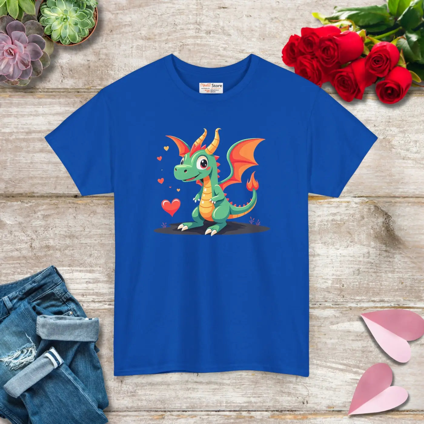 Epic Dragon Hearts Unisex Heavy Cotton Tee - DipaliZ
