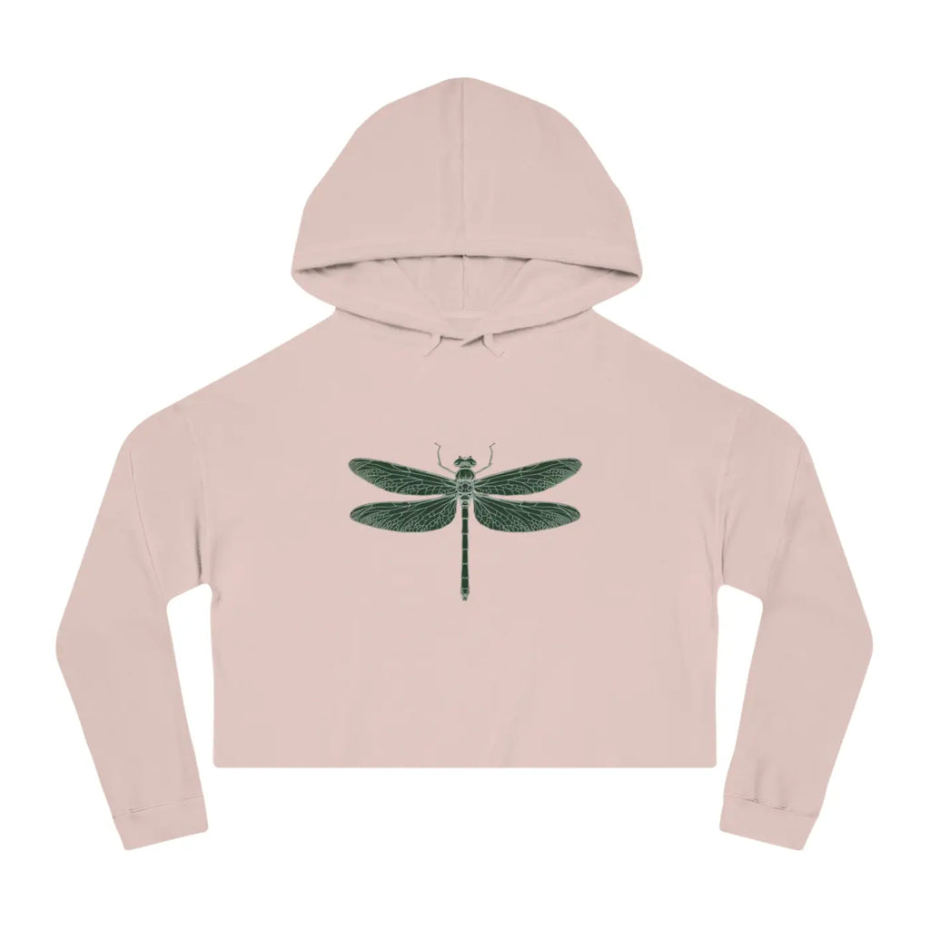 Dragonfly Cropped Hoodie - Cloud Fleece Comfort - DipaliZ