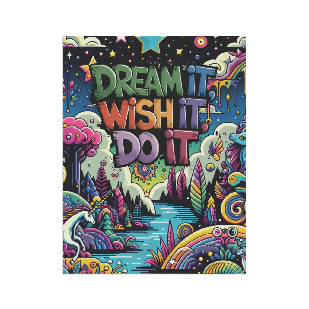 Dream It Wish It Do It Garden Banner - Poly Poplin Canvas - DipaliZ