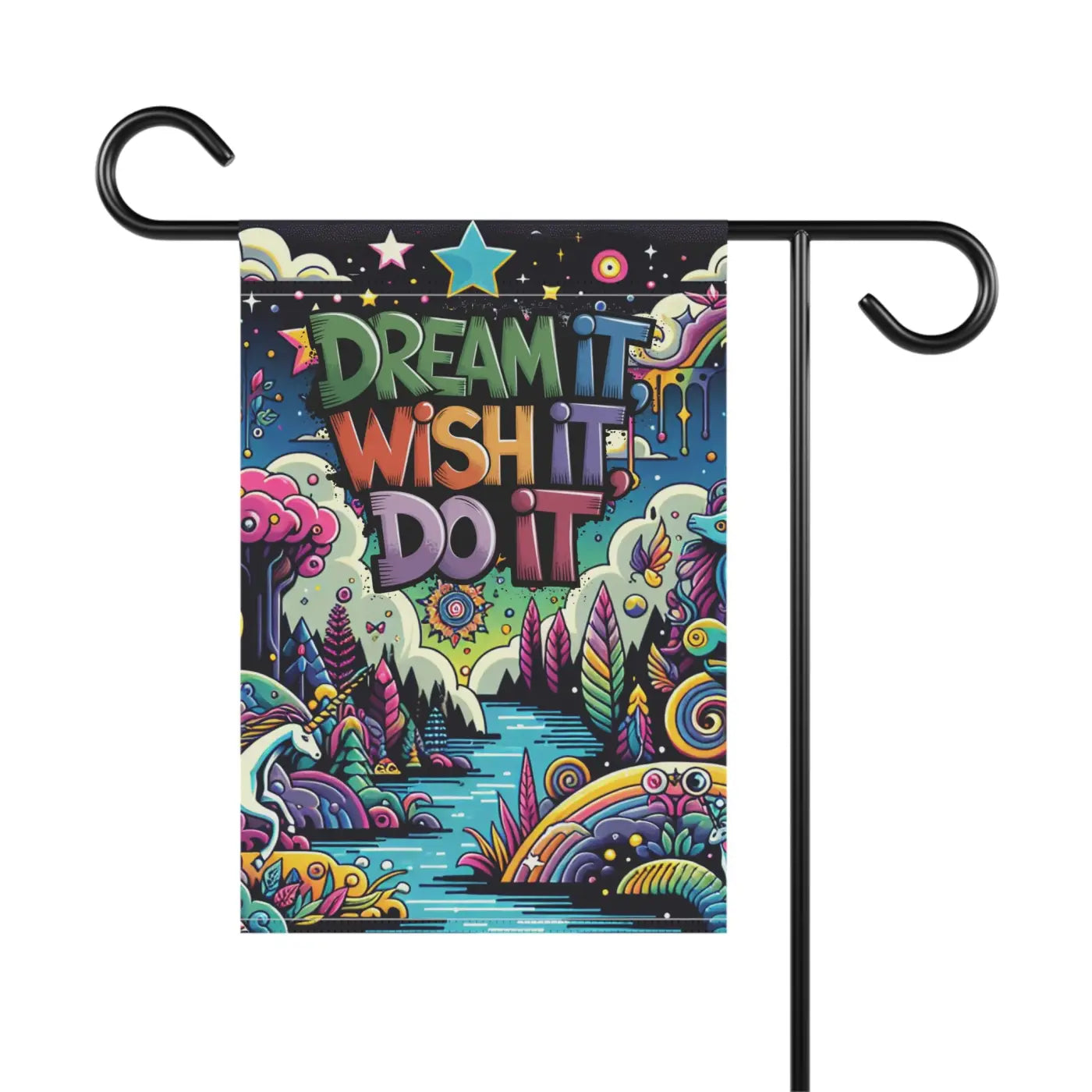 Dream It Wish It Do It Garden Banner - Poly Poplin Canvas - DipaliZ