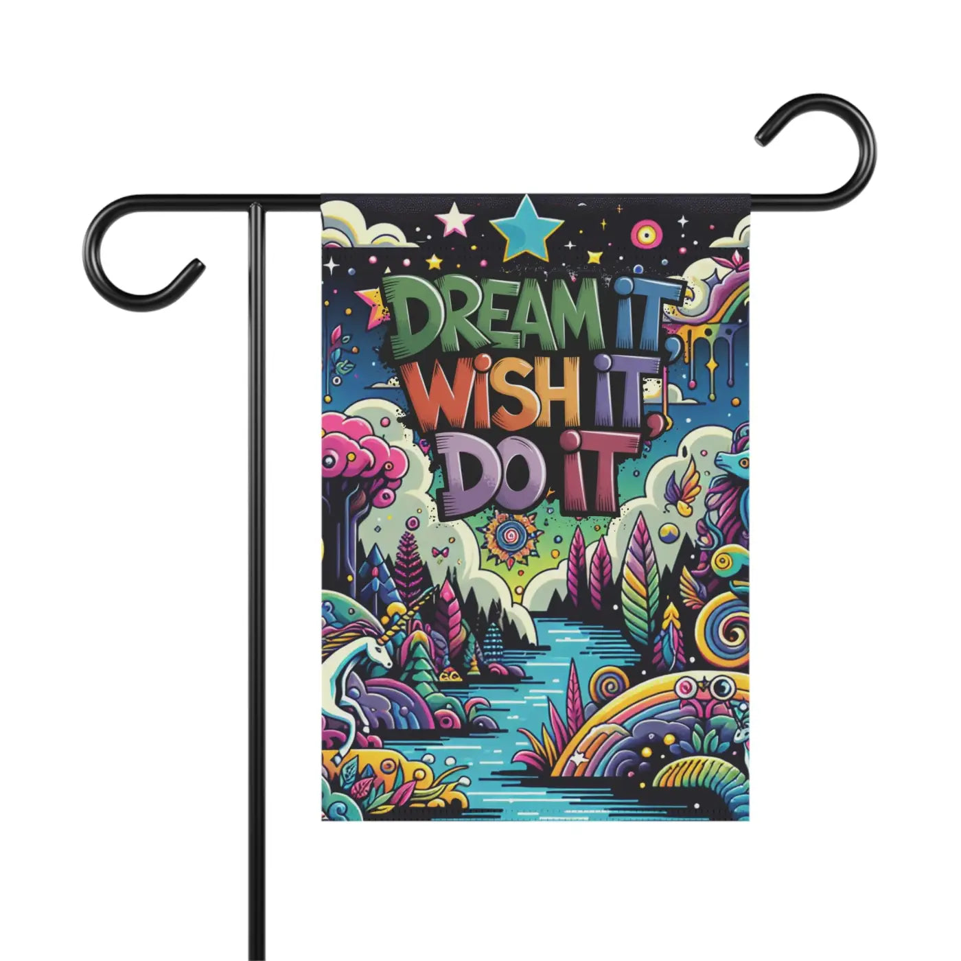 Dream It Wish It Do It Garden Banner - Poly Poplin Canvas - DipaliZ