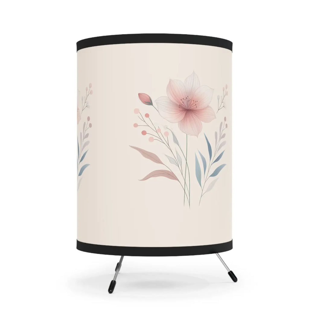 Dreamy Floral Tripod Lamp - Vibrant Printed Shade - DipaliZ