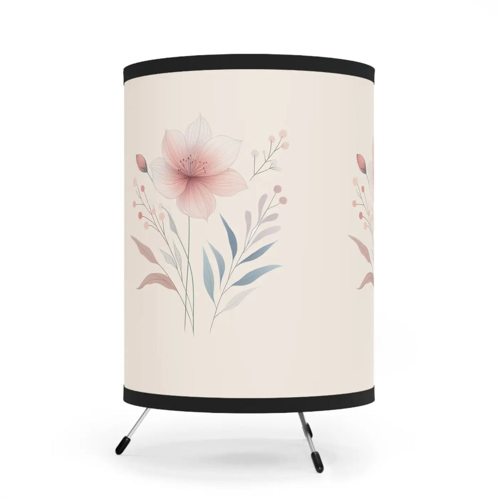 Dreamy Floral Tripod Lamp - Vibrant Printed Shade - DipaliZ