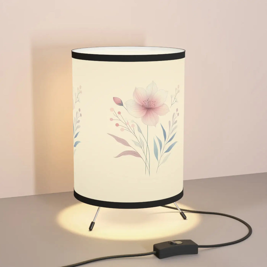 Dreamy Floral Tripod Lamp - Vibrant Printed Shade - DipaliZ